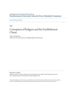 Corruption of Religion and the Establishment Clause