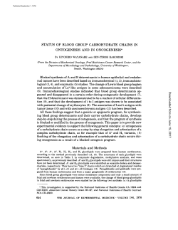 STATUS OF BLOOD GROUP CARBOHYDRATE CHAINS IN