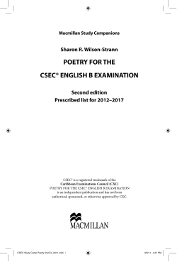 poetry for the csec&reg; english b examination