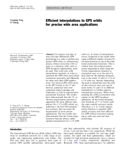 Efficient interpolations to GPS orbits for precise wide area applications