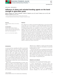 Influence of silane and solvated bonding agents on the bond