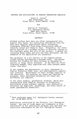 Methods and Applications in Surface Depression