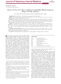 Survey of Two New (Kai 1 and Kai 2) and Other Blood Groups in