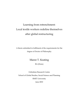 Learning from retrenchment: Local textile workers redefine