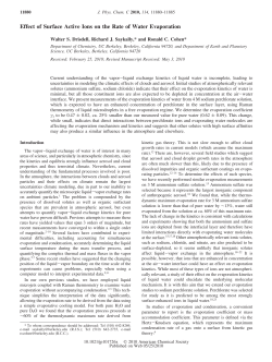 Effect of Surface Active Ions on the Rate of Water Evaporation