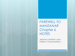 FAREWELL TO MANZANAR Chapter 6 NOTES