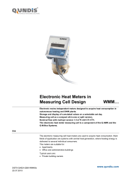 Electronic Heat Meters in Measuring Cell Design WMM&hellip;