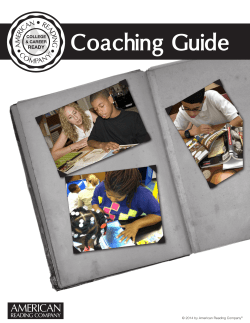 Coaching Guide - American Reading at Home