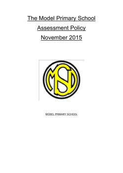Assessment Policy - Model Primary School, Derry