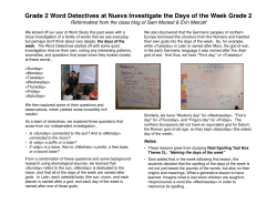 Days of the Week by Sam and Erin