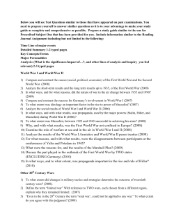 9) Why, and with what results, was the First World War not confined