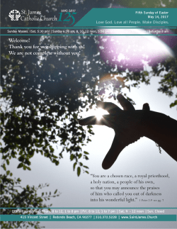 Sunday Bulletin - St. James Catholic Church