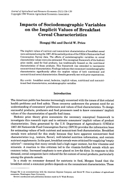 Impacts of Sociodemographic Variables on the Implicit Values of
