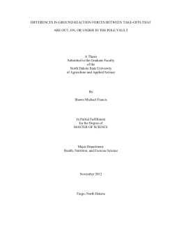 DIFFERENCES IN GROUND REACTION FORCES BETWEEN TAKE