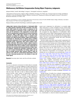 Multisensory Self-Motion Compensation During