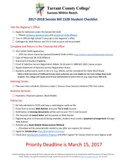 2017-2017 Senate Bill 1528 Student Checklist
