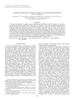 complex molecules in the hot core of the low