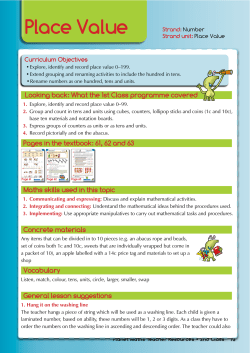 Place Value - Planet Maths
