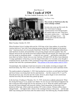 The Crash of 1929