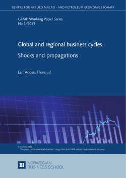 Global and regional business cycles. Shocks and propagations