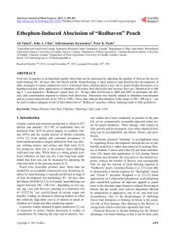 Ethephon-Induced Abscission of &ldquo;Redhaven&rdquo; Peach