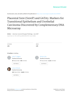 Placental S100 (S100P) and GATA3: Markers for