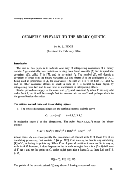 Geometry relevant to the binary quintic