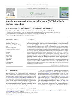 An efficient numerical terrestrial scheme (ENTS) for Earth system