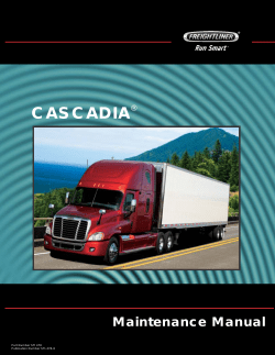 Cascadia Maintenance Manual