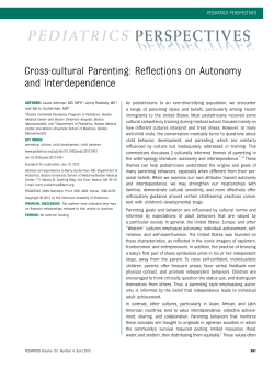 Cross-cultural Parenting: Reflections on Autonomy and