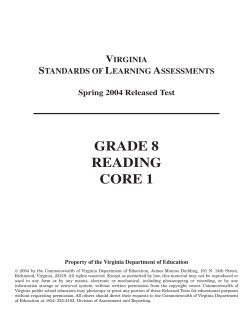 grade 8 reading core 1