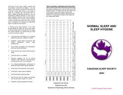 normal sleep and sleep hygeine