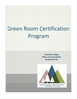 Green Room Certification Program