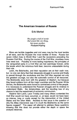 Fairmount Folio: Journal of History, v.1 1996 - E