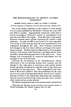 THE HISTOPATHOLOGY OF METHYL ALCOHOL POISONING* One