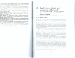 Equilibrium, epidemic and catastrophe: diffusion of