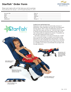 Starfish&trade; Order Form