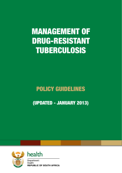 management of drug-resistant tuberculosis