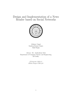 Design and Implementation of a News Reader based on Social