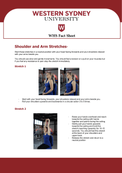 Shoulder and Arm Stretches - Western Sydney University
