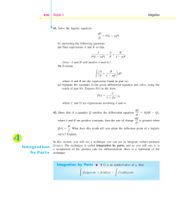 Integration by Parts