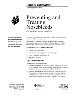 Preventing and Treating Nosebleeds