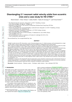 Disentangling 2: 1 resonant radial velocity orbits from eccentric ones