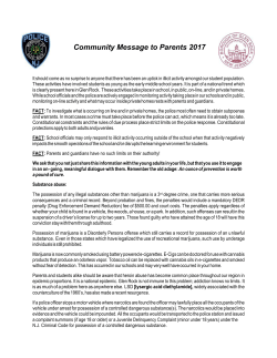 Community Message to Parents 2017