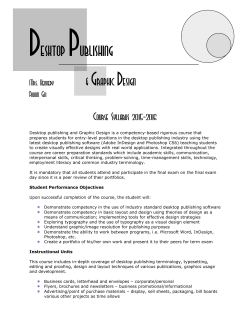 Graphic Design and Desktop Publishing