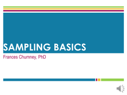 sampling basics