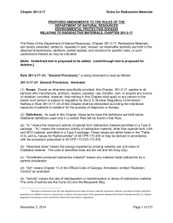 Proposed Amendments to Chapter 391-3