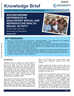 Sexual Activity - UCSF Center for Reproductive Research and Policy