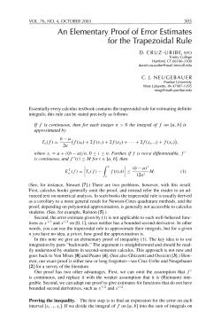 An Elementary Proof of Error Estimates for the Trapezoidal Rule