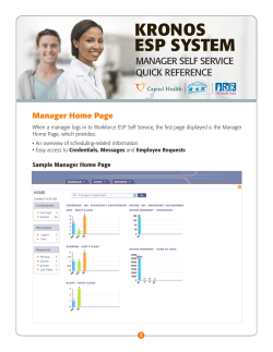 Kronos Manager Self Service Quick Reference